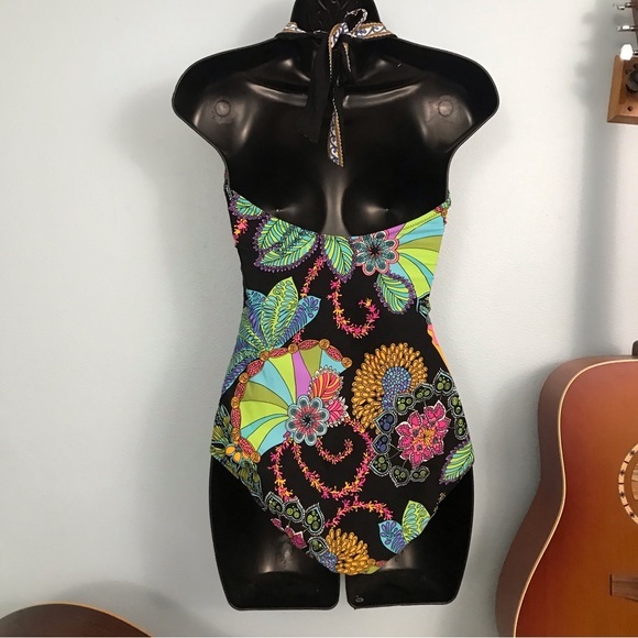 Trina Turk One Piece Halter Swimsuit 10 - Picture 3 of 10